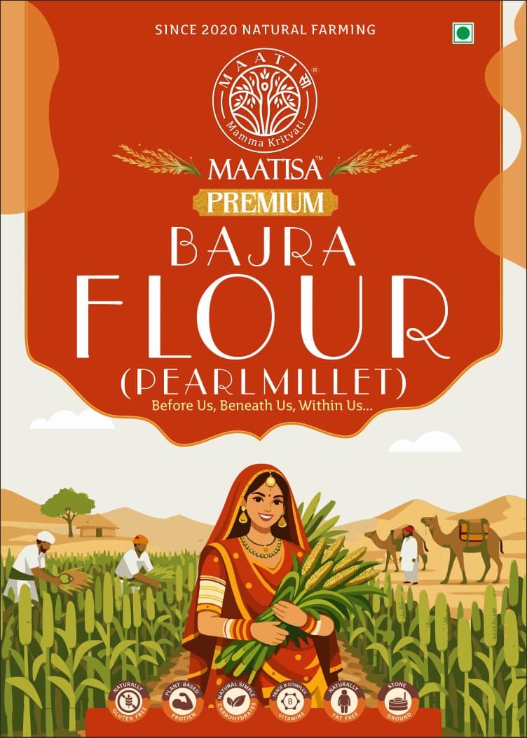 BAJRA FLOUR (PEARL MILLET), Naturally grown